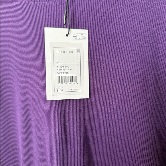 Theory BlackBerry Long Sleeve Top - Picture 2 of 3